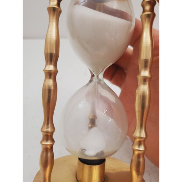Vintage Gold Toned Brass Hourglass/ Penco Decorative Brass 12.5 Minute Timer, - Picture 5 of 10